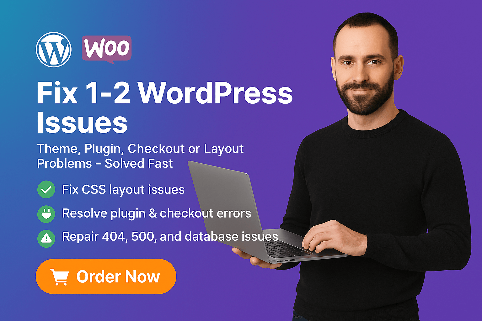 🔧 WordPress or WooCommerce Broken? I’ll Fix Bugs, PHP Errors and Critical Issues Fast