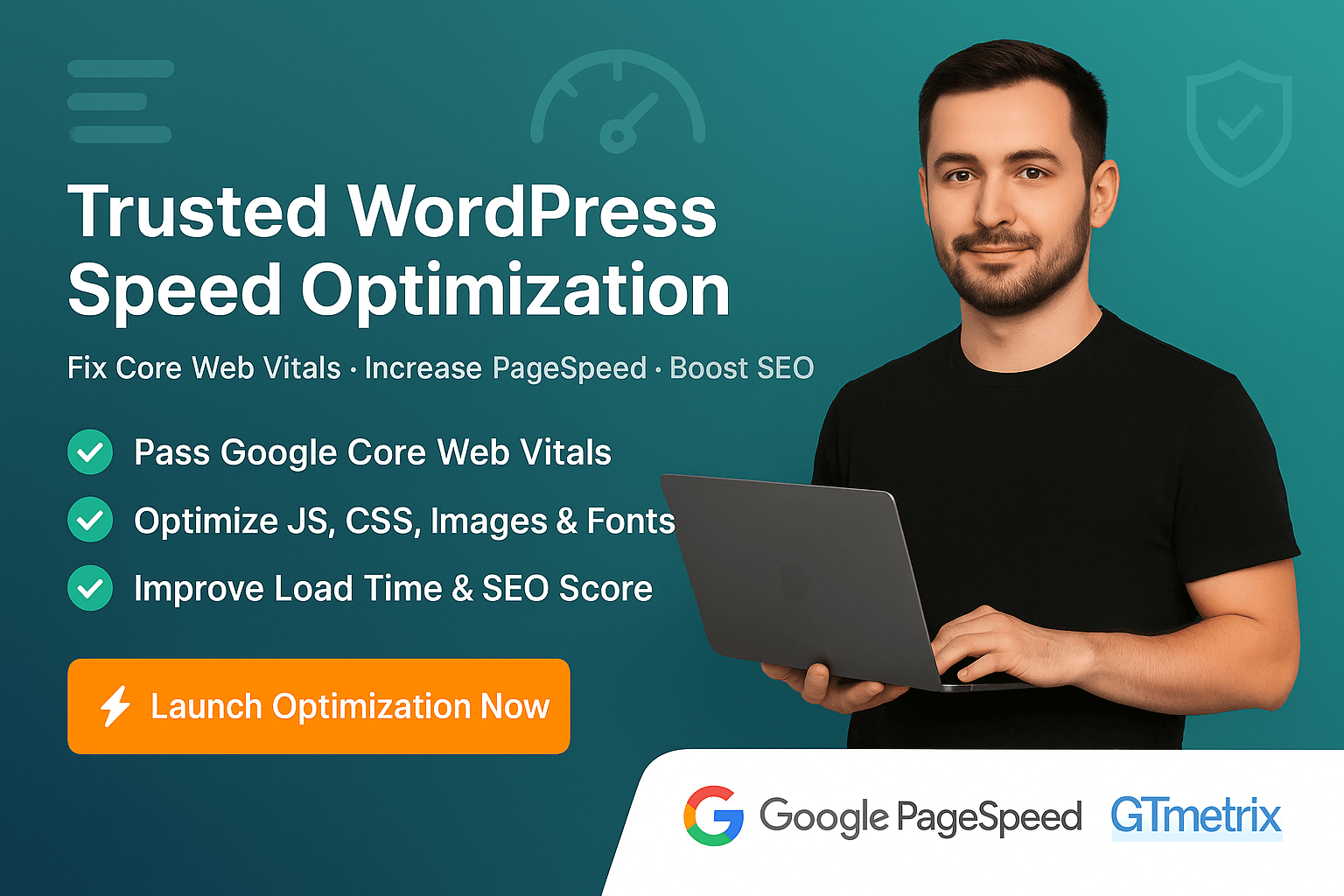 🚀 WordPress Site Slow? I’ll Speed It Up & Fix Core Web Vitals for Higher Google Ranking