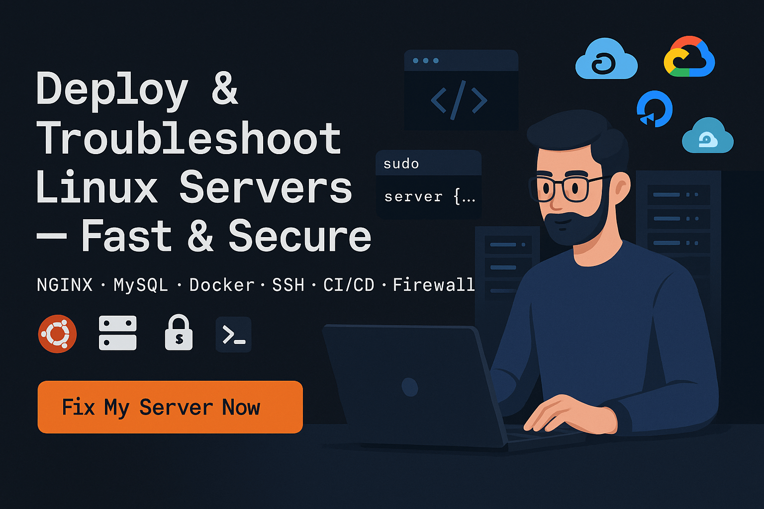 🧑‍💻 Linux Server Broken or Needs Setup? I’ll Deploy, Fix & Optimize It Fast