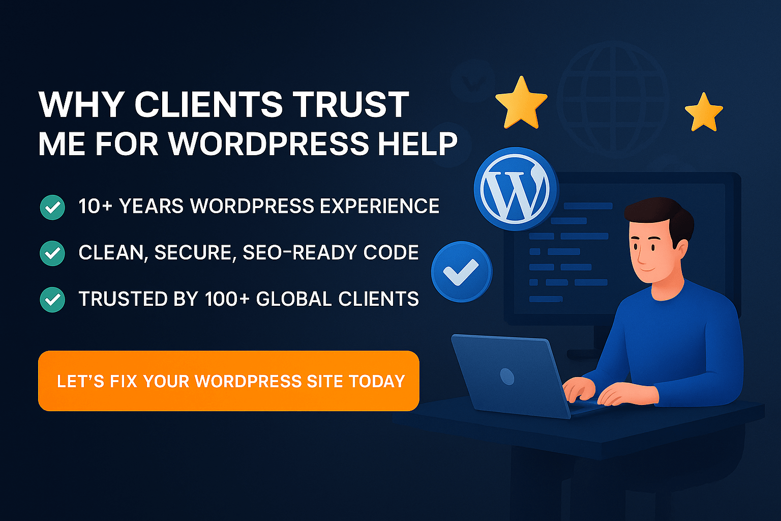 🛠️ WordPress Site Broken or Slow? I’ll Fix, Secure, Optimize & Customize It Fast