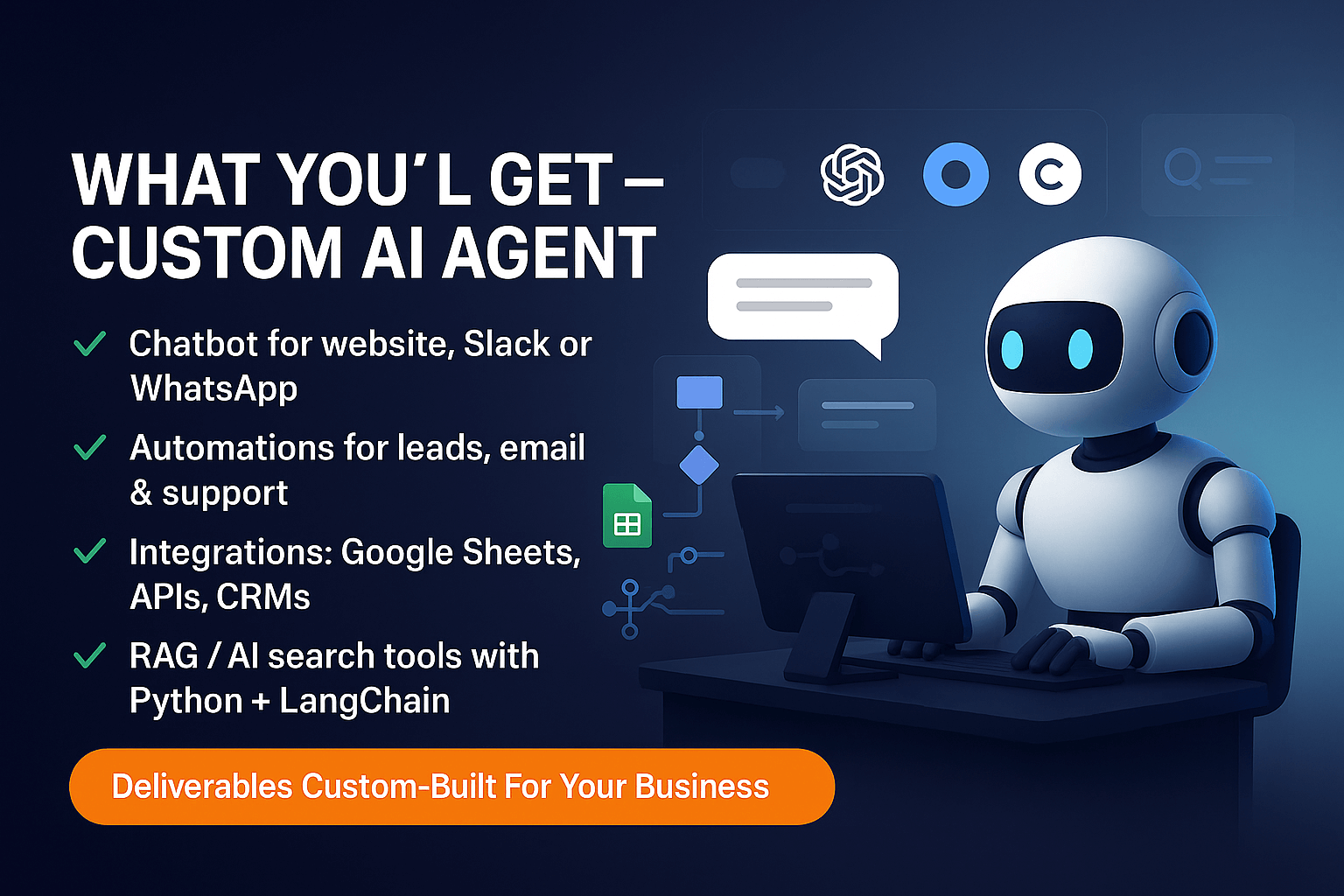 🤖 Want an AI Chatbot or Automation? I’ll Build It Using ChatGPT, Gemini, Claude & More