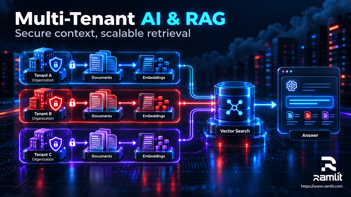 Modular Laravel AI SaaS architecture with PostgreSQL, Redis, object storage, queue workers, billing, authentication, and AI service layer