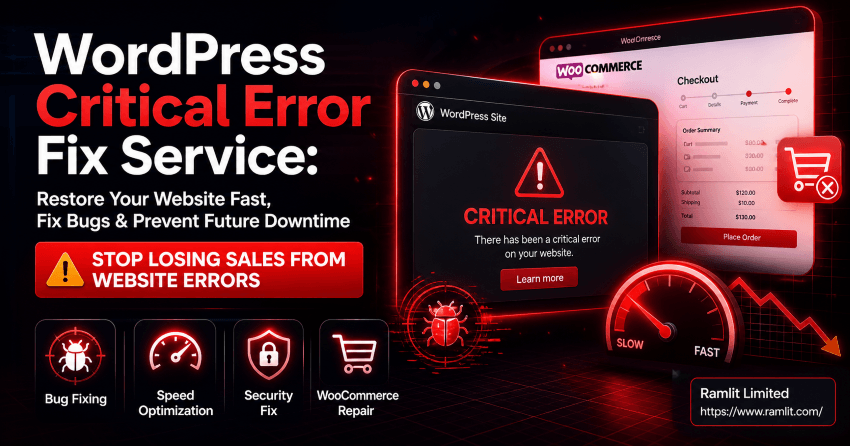 WordPress Critical Error Fix Service: Restore Your Website Fast, Fix Bugs & Prevent Future Downtime