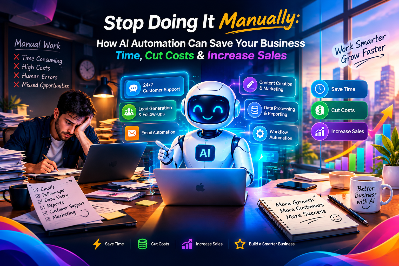 Stop Doing It Manually: How AI Automation Can Save Your Business Time, Cut Costs & Increase Sales
